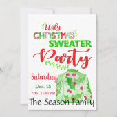 醜いクリスマスセーターパーティの招待状 招待状 (正面)