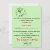 醜いクリスマスセーターパーティの招待状 招待状 (裏面)