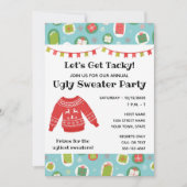 醜いクリスマスセーターパーティの招待状 招待状 (正面)