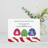 醜いクリスマスセーターパーティの招待状 招待状 (スタンド正面)
