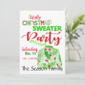 醜いクリスマスセーターパーティの招待状 招待状 (スタンド正面)