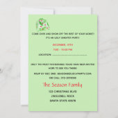 醜いクリスマスセーターパーティの招待状 招待状 (裏面)