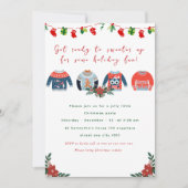 醜いクリスマスセーターパーティーおもしろいホリデー 招待状 (正面)