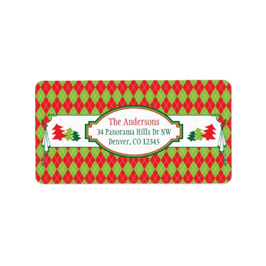 醜いクリスマスセーターパーティークリスマス差出人住所 ラベル (正面)