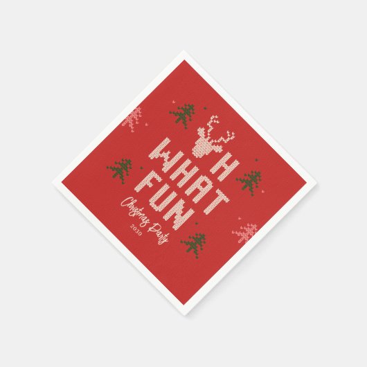 醜いクリスマスセーターパーティーホリデーパーティナプキンス スタンダードカクテルナプキン (角)