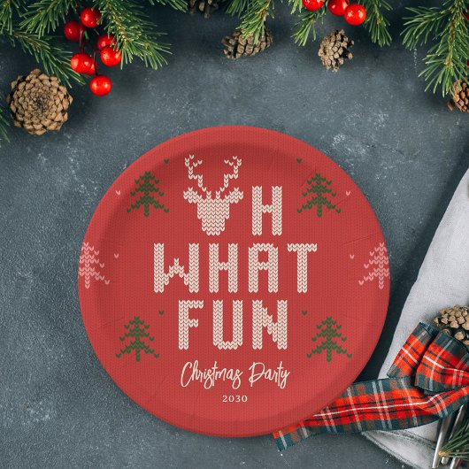 醜いクリスマスセーターパーティーホリデーパーティープレート ペーパープレート
