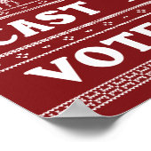 醜いクリスマスセーターパーティー投票はこちらサイン ポスター (角)