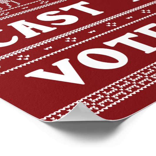 醜いクリスマスセーターパーティー投票はこちらサイン ポスター (角)