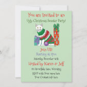 醜いクリスマスセーターパーティー招待状 招待状 (正面)