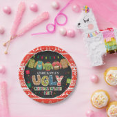 醜いクリスマスセーターパーティー紙プレート ペーパープレート (パーティー)