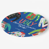 醜いクリスマスセーターパーティー ペーパープレート (アングル)