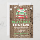 醜いクリスマスセーターホリデーパーティー招待状 招待状 (正面)