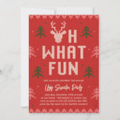 醜いクリスマスセーターホリデーパーティー招待状 招待状 (正面)