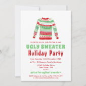 醜いクリスマスセーターホリデーパーティー招待状 招待状 (正面)