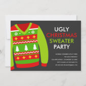 醜いクリスマスセーターホリデーパーティー招待状 招待状 (正面)