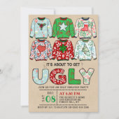 醜いクリスマスセーターホリデーパーティー 招待状 (正面)