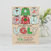 醜いクリスマスセーターホリデーパーティー 招待状 (スタンド正面)