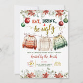 醜いクリスマスセーターホリデーパーティー 招待状 (正面)