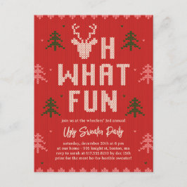 醜いクリスマスセーターホリデー招待状ハガキ ポストカード
