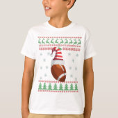 醜いクリスマスセーターラグビーズスポーツ愛好家ギフト Tシャツ (正面)