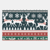 醜いクリスマスセーターラッピング紙，赤と緑 ラッピングペーパーシート (正面3)