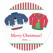 醜いクリスマスセーター休日パーティーステッカー