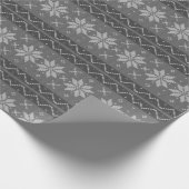 醜いクリスマスセーター北欧ニットコージーグレー ラッピングペーパー (角)