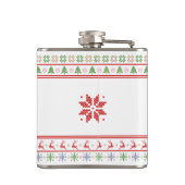 醜いクリスマスセーター北欧レッドグリーンニット名 フラスク (裏面)