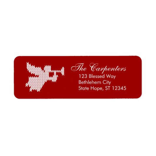 醜いクリスマスセーター天使クリスチャン宗教的 ラベル (正面)