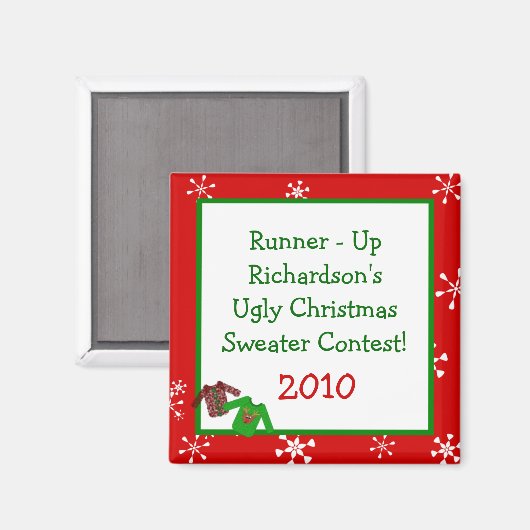 醜いクリスマスセーター小さなセーター磁石 マグネット (正面/裏面)