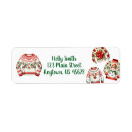 醜いクリスマスセーター差出人住所ラベル ラベル