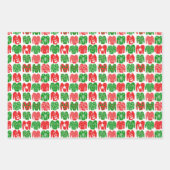醜いクリスマスセーター幸せなホリデーギフト ラッピングペーパーシート (正面2)