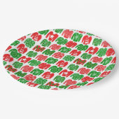 醜いクリスマスセーター幸せな休日かわいい ペーパープレート (アングル)