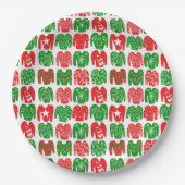 醜いクリスマスセーター幸せな休日かわいい ペーパープレート (正面)