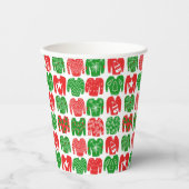 醜いクリスマスセーター幸せな休日かわいい 紙コップ (正面)