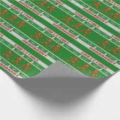 醜いクリスマスセーター怖いジンジャーブレッドメンズグリーン ラッピングペーパー (角)