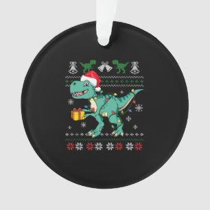 醜いクリスマスセーター恐竜ボーイズ子供パジャマT オーナメント