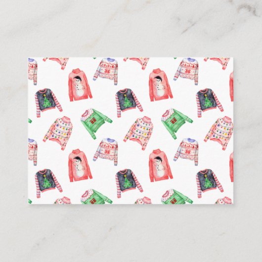 醜いクリスマスセーター投票カード エンクロージャーカード (裏面)