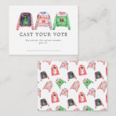 醜いクリスマスセーター投票カード エンクロージャーカード (正面/裏面)