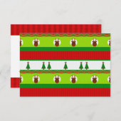 醜いクリスマスセーター投票投票カード 招待状 (正面/裏面)