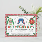 醜いクリスマスセーター招待状パーティー招待状 プログラム (スタンド正面)