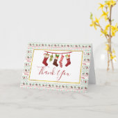 醜いクリスマスセーター柄ありがとう カード (黄色い花)