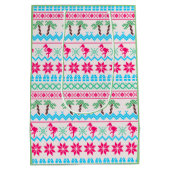 醜いクリスマスセーター熱帯フラミンゴ ミディアムペーパーバッグ (裏面)