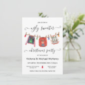 醜いクリスマスセーター物干しパーティー 招待状 (スタンド正面)