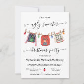 醜いクリスマスセーター物干しパーティー 招待状 (正面)