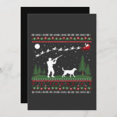 醜いクリスマスセーター狩りシーズンサンタ シーズンカード (正面/裏面)