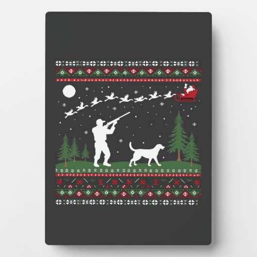 醜いクリスマスセーター狩りシーズンサンタ フォトプラーク (正面)