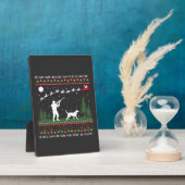 醜いクリスマスセーター狩りシーズンサンタ フォトプラーク (側面)