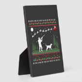 醜いクリスマスセーター狩りシーズンサンタ フォトプラーク (側面)