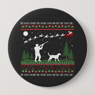 醜いクリスマスセーター狩りシーズンサンタ 缶バッジ